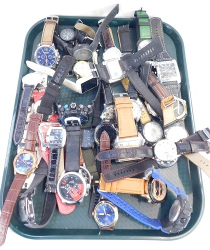 Appraisal: A group of gentleman's fashion watches to include names such