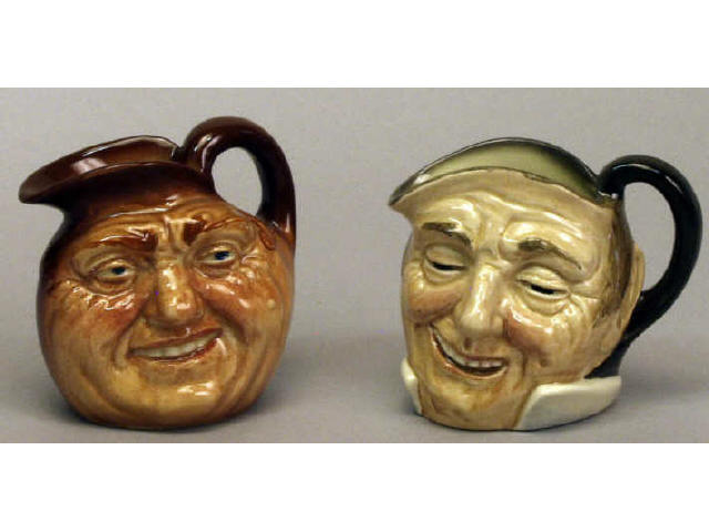 Appraisal: Collection of two Royal Doulton miniature pitchers John Barleycorn and