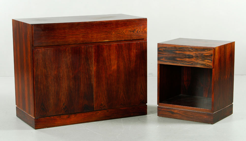 Appraisal: - Mobelfabrik Bureau and Side Table Mobelfabrik Danish bureau and