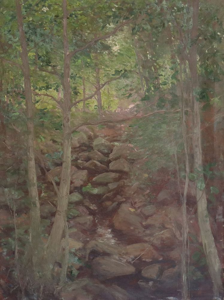 Appraisal: UNSIGNED Oil On Canvas Forest Scene From a Westchester storage