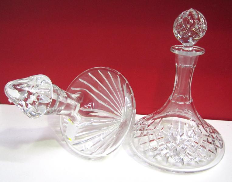 Appraisal: TWO GLASS DECANTERS TWO GLASS DECANTERS No Entry