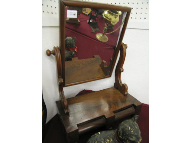 Appraisal: Empire Period Mahogany Shaving Mirror