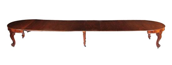 Appraisal: English mahogany banquet table last quarter th century oval top