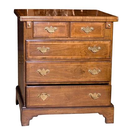 Appraisal: Pair of Georgian Style Mahogany Fold-Over Bedside Chests Estimate -