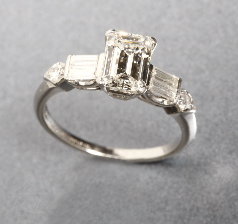 Appraisal: A platinum and diamond ring A platinum and diamond ringPlatinum