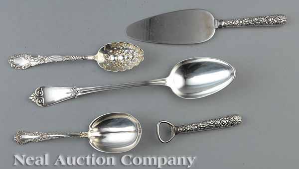 Appraisal: A Group of American Sterling Silver Serving Pieces including a