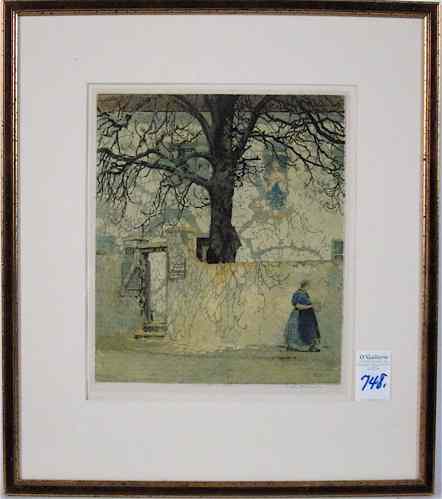 Appraisal: LUIGI KASIMIR ETCHING AND AQUATINT Austria - titled ''Vienna the