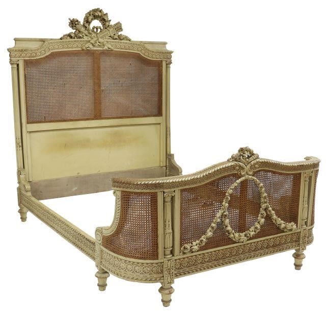 Appraisal: French Louis XVI style painted bed early th c quiver