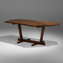 Appraisal: George Nakashima EXCEPTIONAL CONOID DINING TABLE Nakashima StudioUSA English walnut