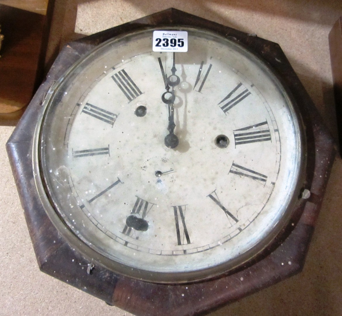 Appraisal: A th century rosewood cased wall clock