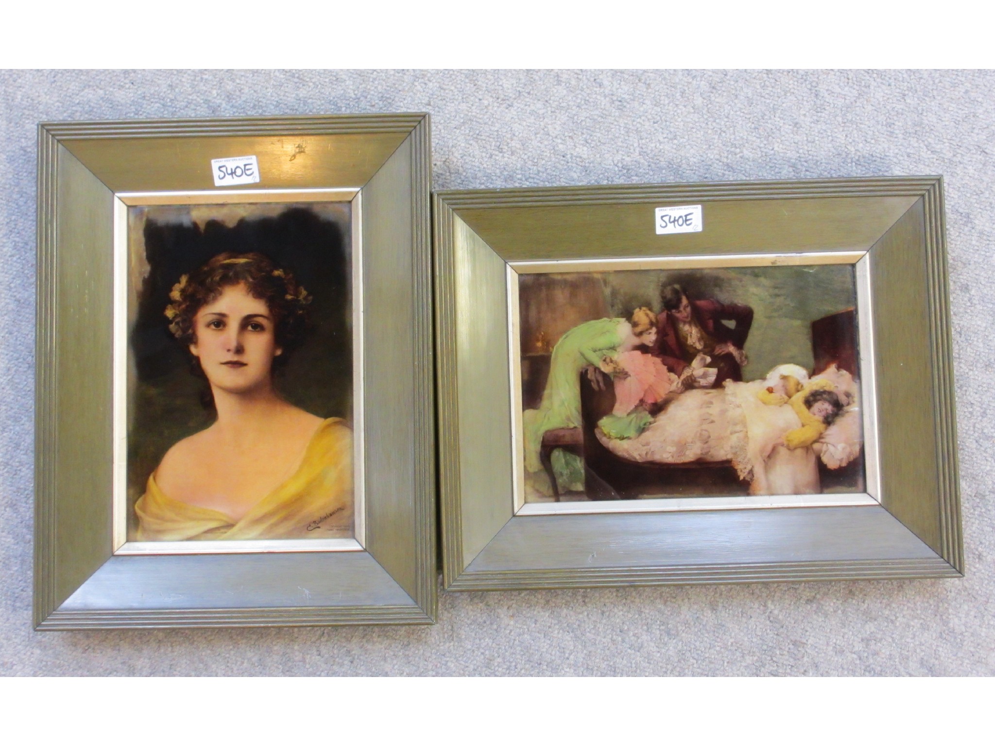 Appraisal: Two framed chrystoleums to include one after C Badenhausen