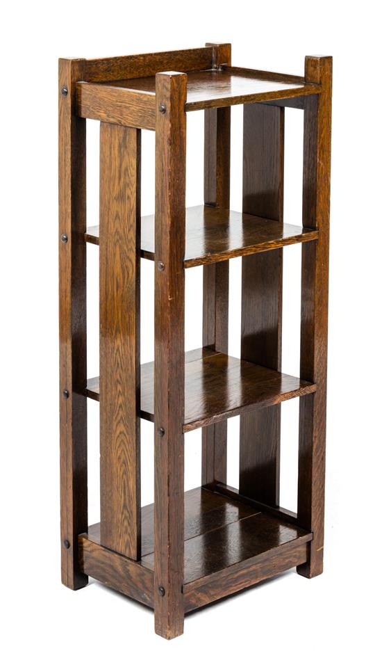 Appraisal: Sale Lot An Arts and Crafts Oak Four-Tier Book Shelf