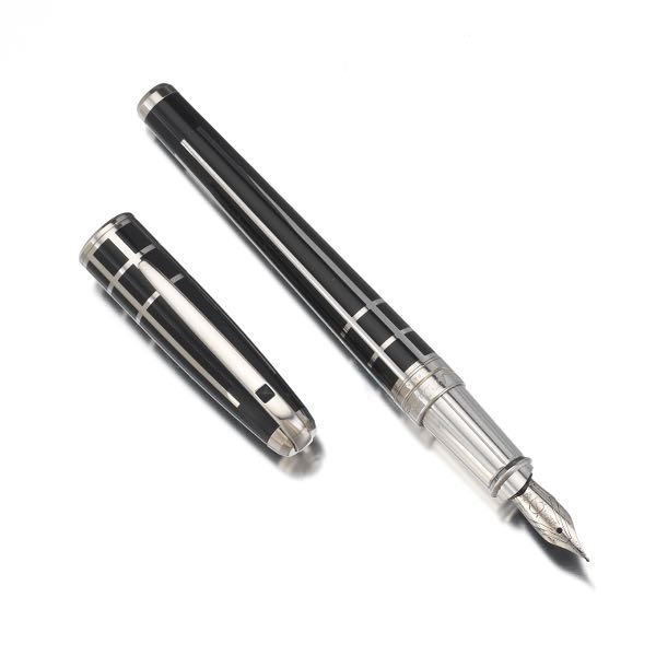 Appraisal: S T DUPONT FOUNTAIN PEN Black and silver tone lacquer