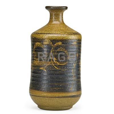 Appraisal: PETER VOULKOS Stoneware bottle Condition Report