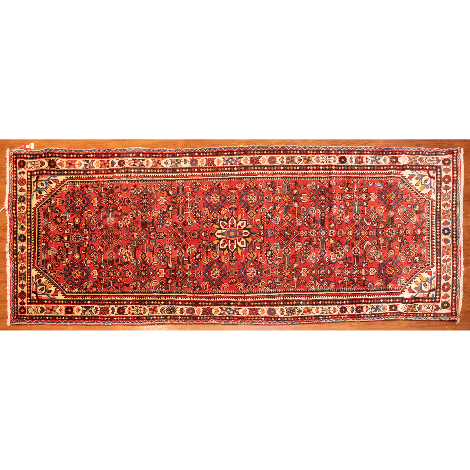 Appraisal: HAMADAN RUNNER PERSIA X Fourth quarter- th century hand-knotted wool