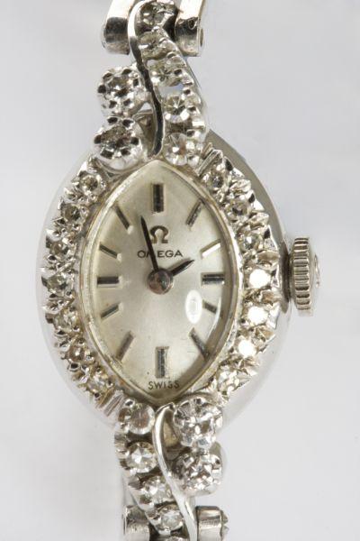 Appraisal: Omega Lady's KT Gold and Diamond Wristwatch circa s white