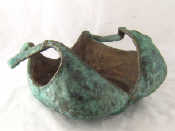 Appraisal: A bronze bowl in the form of a woman's brassiere