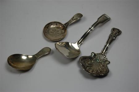 Appraisal: A small collection of caddy spoons to include a double