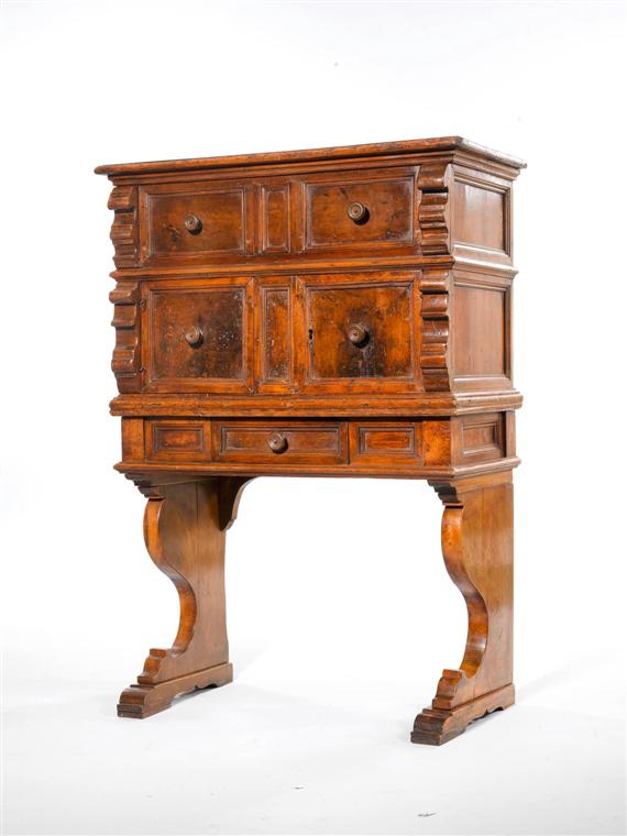 Appraisal: SECRETARY DESK Renaissance Constructed partly from older elements Writing compartment