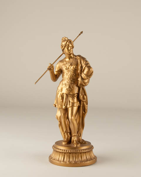 Appraisal: Metal Clock Figure of Greek God H