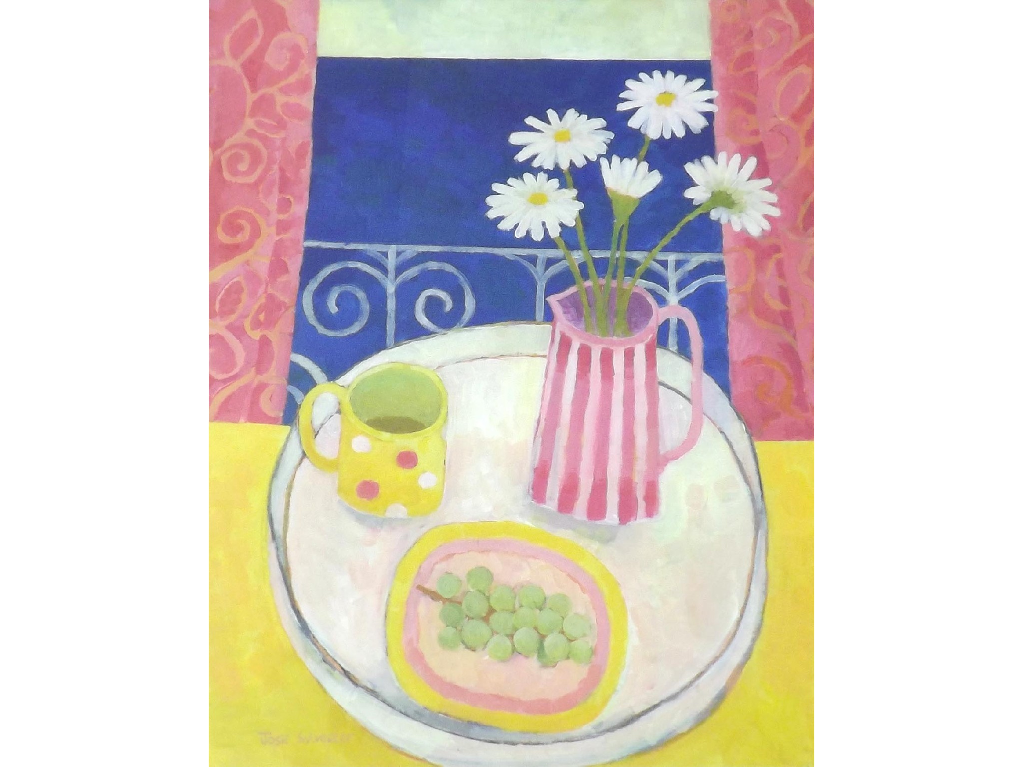 Appraisal: Josi Sylvester th st century - still life of flowers