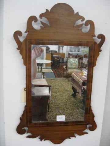 Appraisal: Chippendale Style Mirror carved and inlaid approx ' X ''