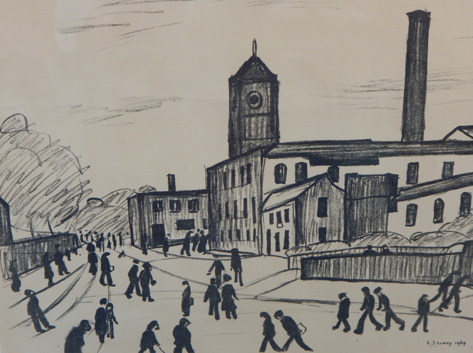 Appraisal: Laurence Stephen Lowry - A Northern Town artist signed limited