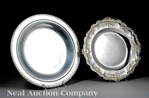 Appraisal: A Towle Sterling Silver Circular Tray and a French Silver