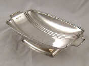 Appraisal: An Art Deco two handled open silver dish on stand