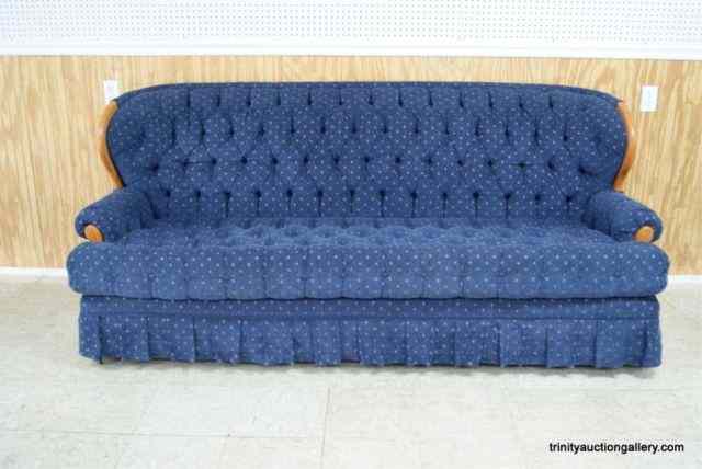 Appraisal: England by Lay Z Boy High Back Oak SofaFrom an