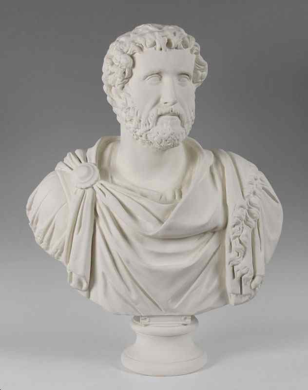 Appraisal: LARGE CUSTOM CONTEMPORARY BUST OF EMPEROR ANTONIUS PIUS Marble Resin