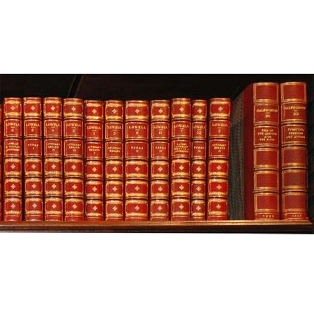 Appraisal: FINE BINDING LOWELL JAMES RUSSELL Works Estimate -