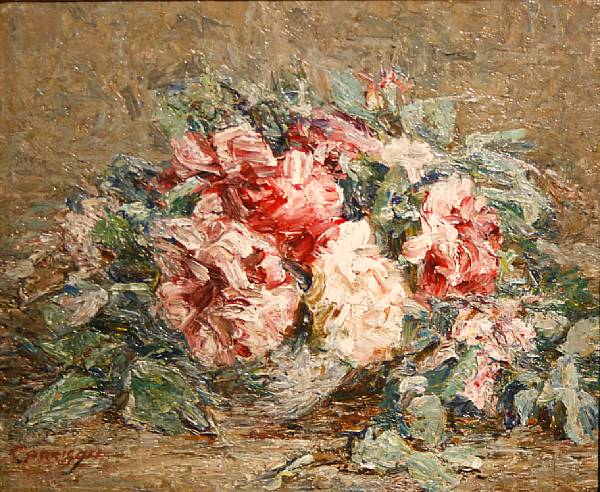 Appraisal: William Louis Carrigan American - A Still Life of Roses