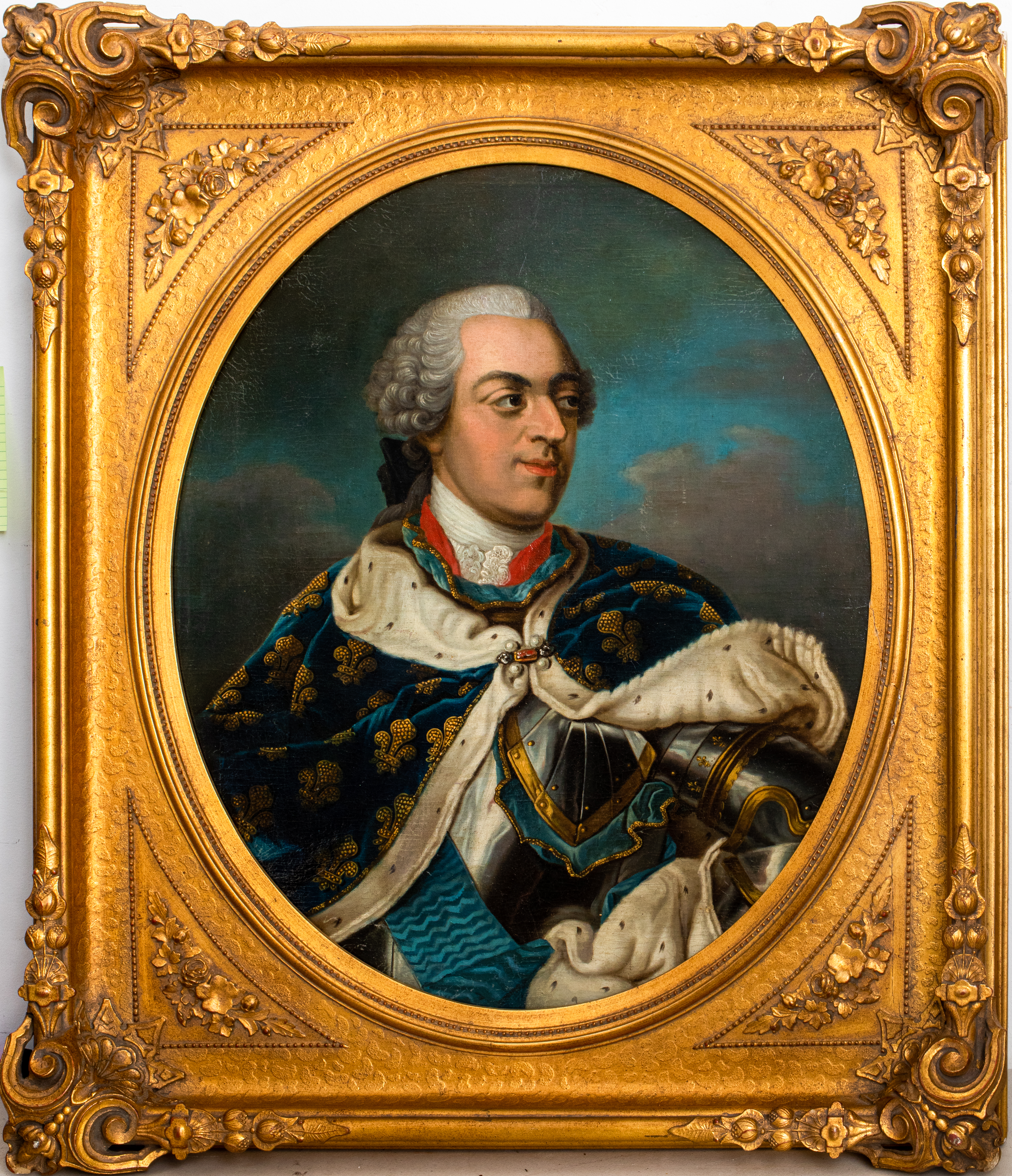 Appraisal: PORTRAIT OF LOUIS XV MANNER OF DE LA TOUR C