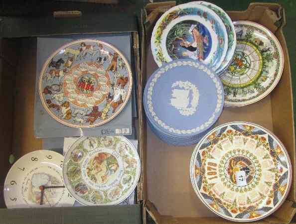 Appraisal: Two Trays of Wedgwood Christmas Plates and Jasper Christmas Plates