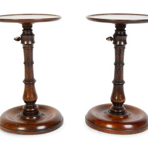 Appraisal: A Pair of Regency Rosewood Telescoping Candle Stands TH CENTURY