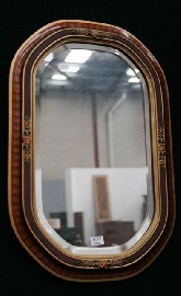 Appraisal: An oval lacquer framed mirror early th century