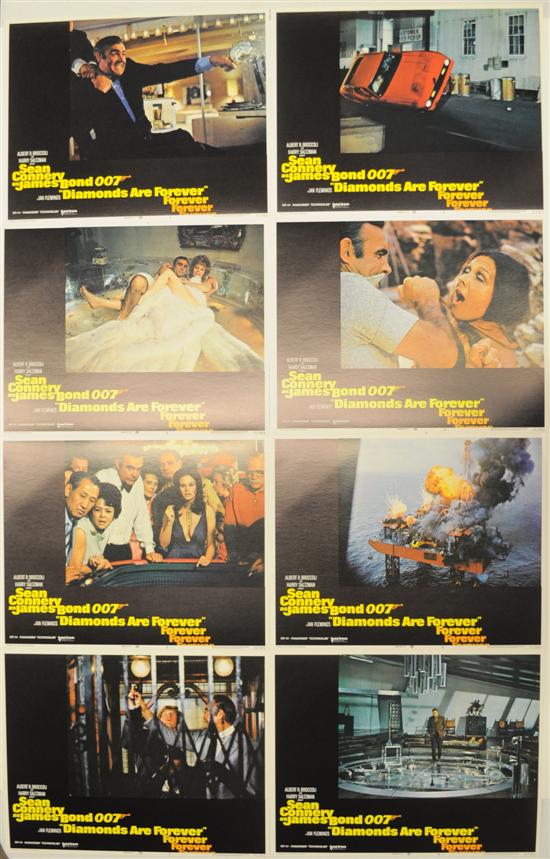 Appraisal: Diamonds Are Forever lobby cards complete set of eight US