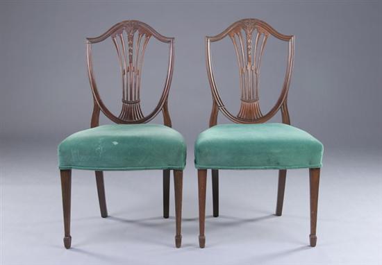 Appraisal: SET SIX FEDERAL STYLE DINING CHAIRS late th early th