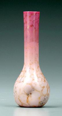 Appraisal: Agata bud vase dimpled vase with agata decoration New England