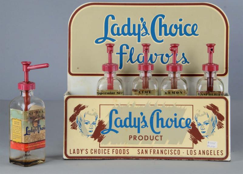 Appraisal: Lady's Choice Flavor Store Countertop Display Display features bottles of