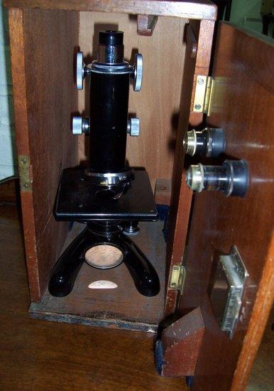 Appraisal: An ebonised microscope with chromium mounts by Beck London and