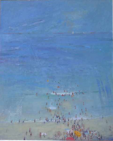 Appraisal: JOHN MAUDSON BLUE BEACH OIL ON BOARD