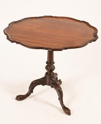 Appraisal: A George III style mahogany tripod table the top with