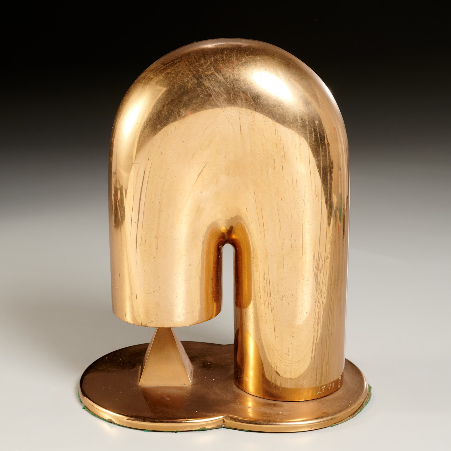 Appraisal: LESLIE THORNTON BRONZE SCULPTURE Leslie Thornton British - Untitled Abstract