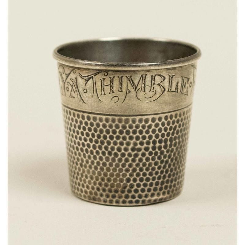 Appraisal: Silver Shot Glass Silver shot glass in form of thimble