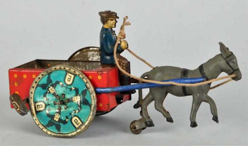 Appraisal: Tin Litho Lehmann Na-Ob Wind-Up Toy German Working Depicts mule