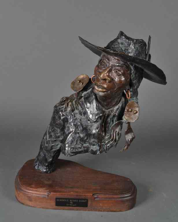 Appraisal: A Fine Ed Dwight Bronze SculptureTitled ''Seminole Negro Scout ''