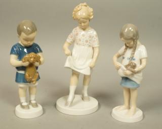 Appraisal: pc B G DENMARK Porcelain Figures of Children pc B