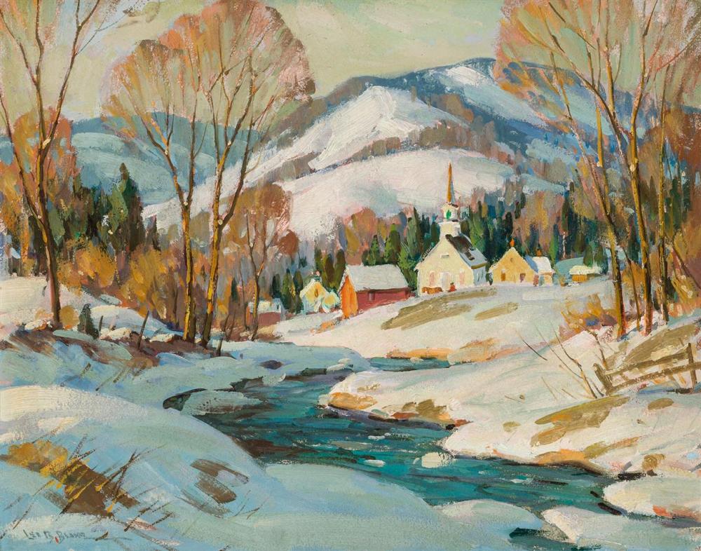 Appraisal: LEO B BLAKE American - Early Winter in Vermont oil